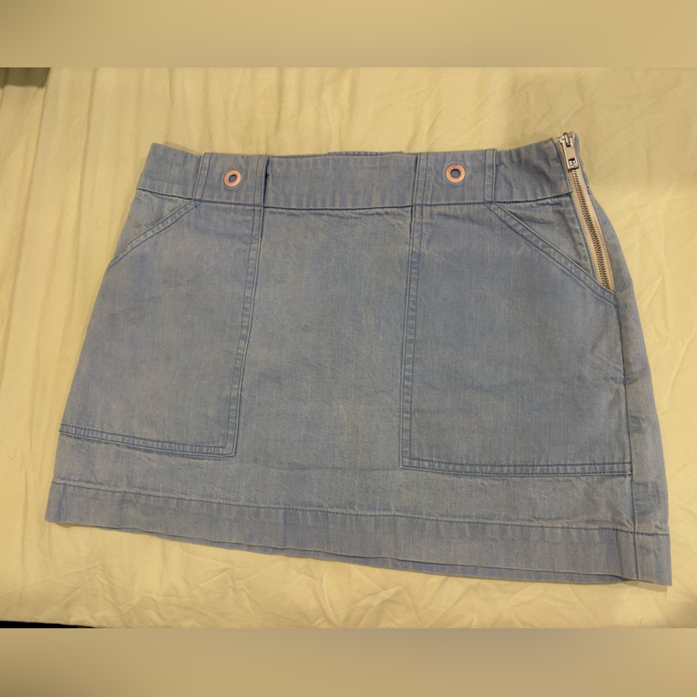 Rag & Bone Sky Blue Denim Skirt